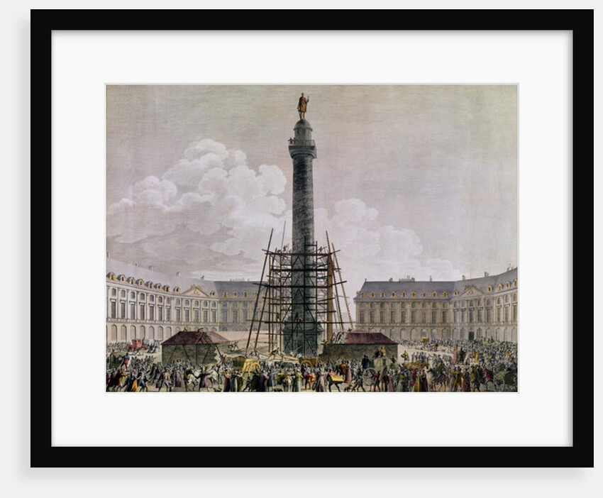 Construction of the Vendome Column in 1803-10 by French School