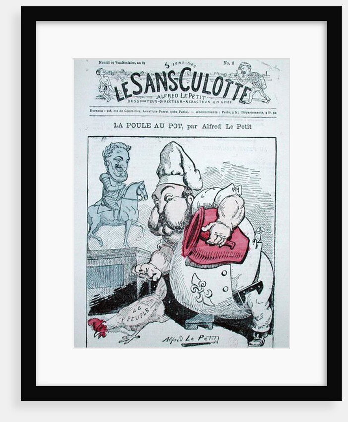 Le Poule au Pot, caricature of Henri Charles Ferdinand Marie Dieudonne Count of Chambord by Alfred Le Petit
