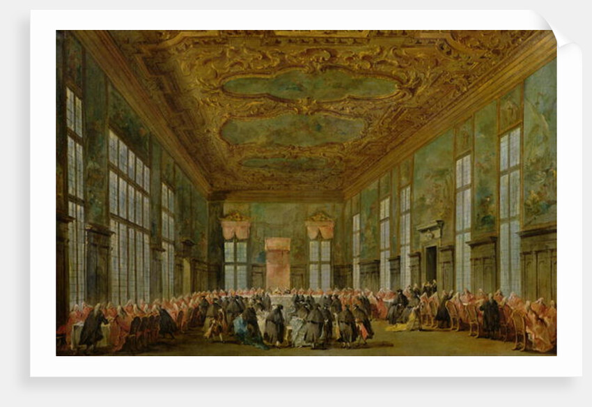 Doge Alvise Mocenigo IV Giving a Banquet for the Ambassadors, 1776-78 by Francesco Guardi
