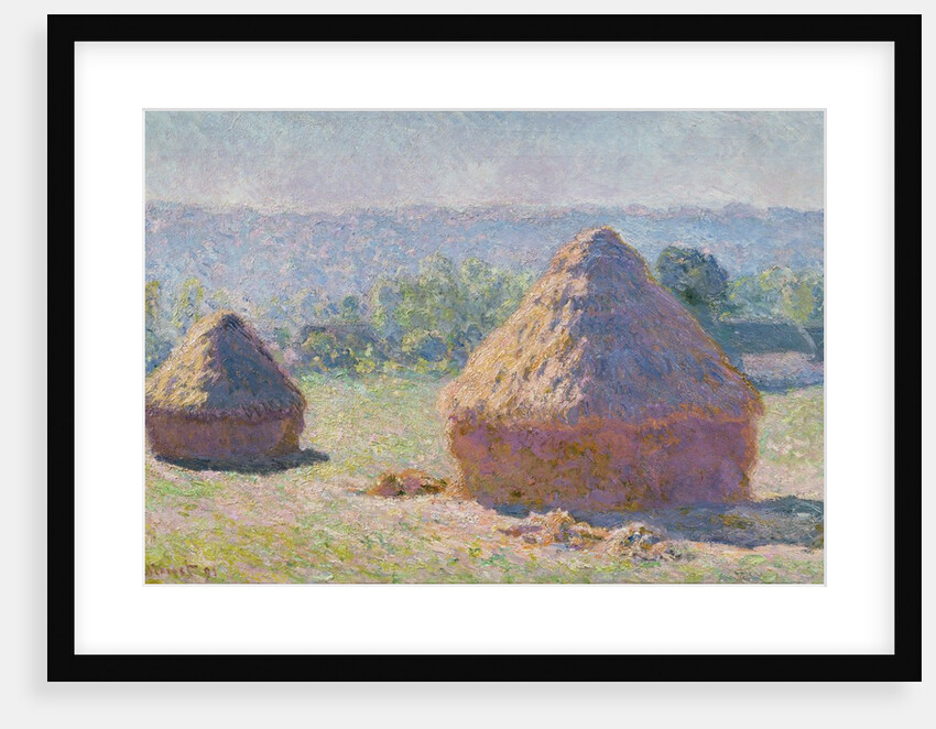 Grainstacks in the sunlight, Morning Effect, 1891 by Claude Monet