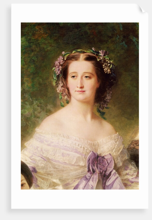 Empress Eugenie and her Ladies in Waiting, detail of the Empress, 1755 by Franz Xaver Winterhalter