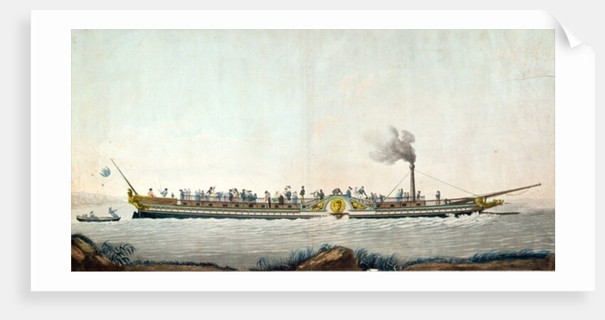 The Charles-Philippe, the first steamboat launched on the Seine, 20th August 1816 by Philibert Louis Debucourt