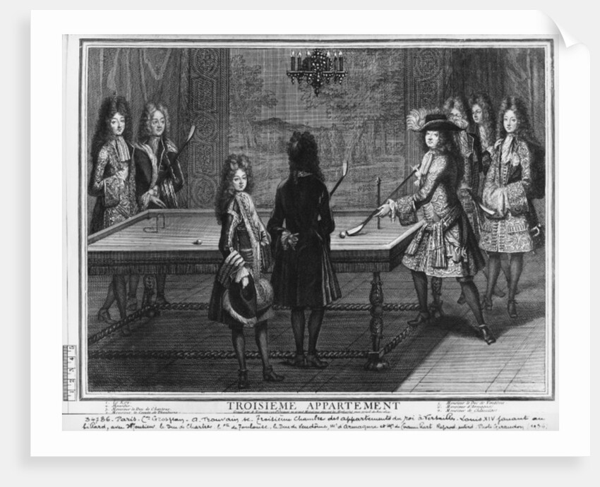 Louis XIV playing billiards by Antoine Trouvain