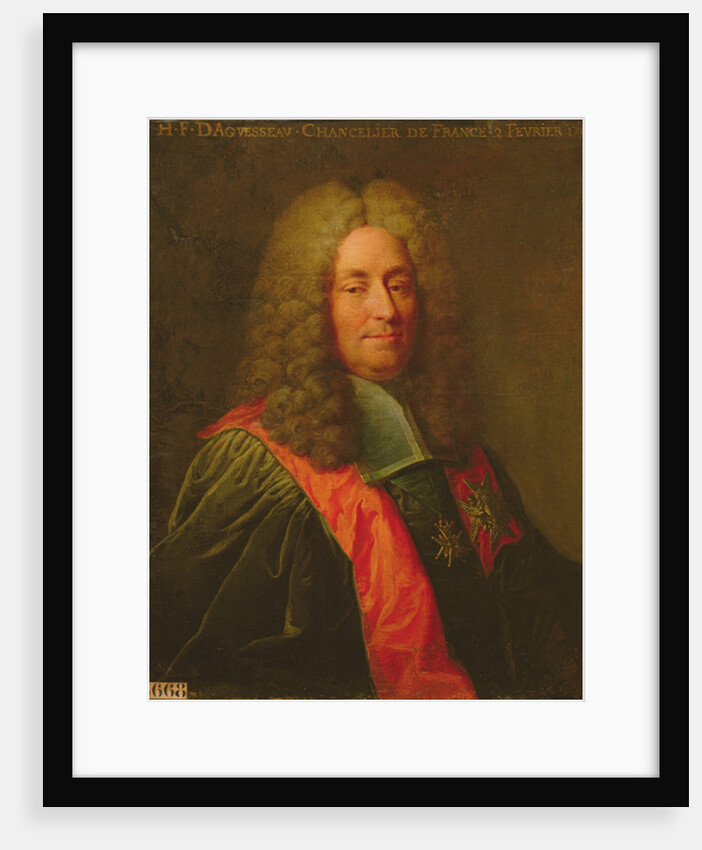 Henri-Francois d'Aguesseau after 1720 by Robert Tournieres