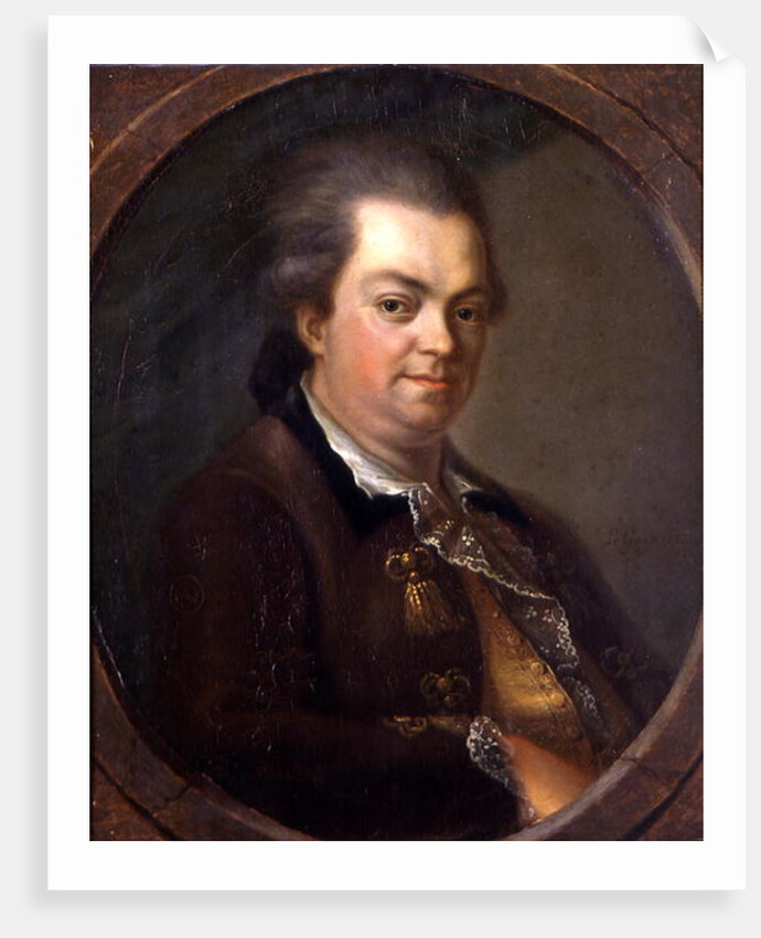Portrait presumed to be Count Alessandro di Cagliostro 1778 by Le Gay