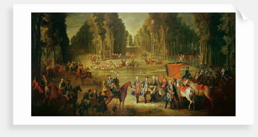 Meeting for the Puits-du-Roi Hunt at Compiegne by Jean-Baptiste Oudry