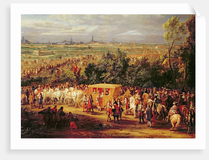 Detail of The Entry of Louis XIV and Marie-Therese of Austria in to Arras, 30th July 1667, c.1685 by Adam Frans van der Meulen