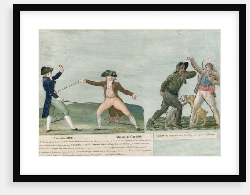 General Charles Lameth and Charles Eugene de La Croix Marquis de Castries. Two Citizens with Different Opinions by Lesueur Brothers