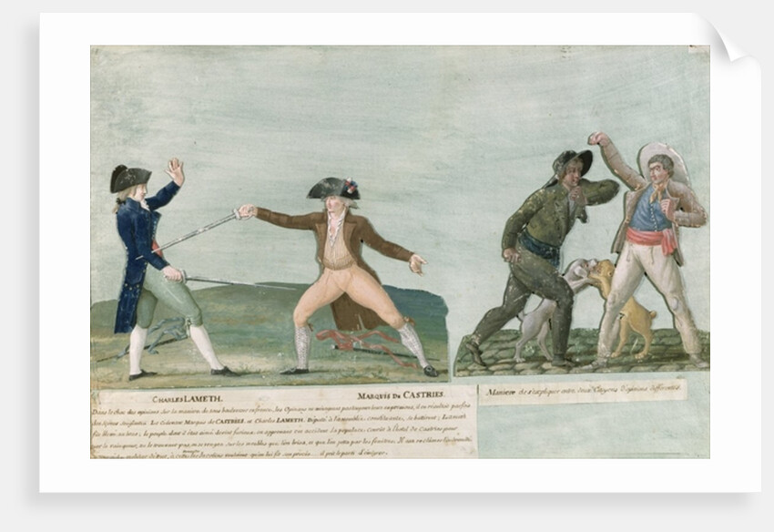 General Charles Lameth and Charles Eugene de La Croix Marquis de Castries. Two Citizens with Different Opinions by Lesueur Brothers