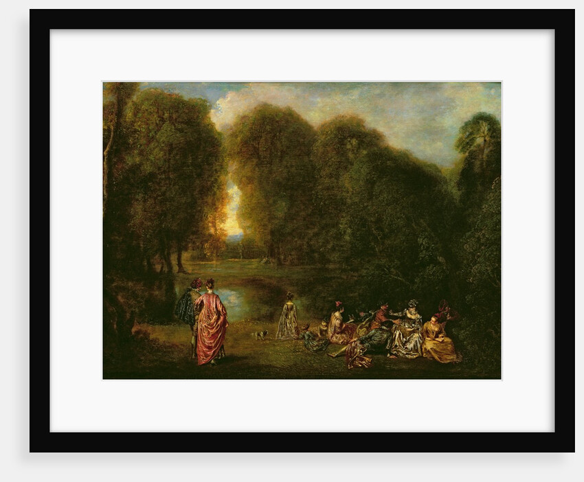 A Meeting in a Park by Jean Antoine Watteau