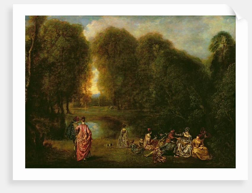 A Meeting in a Park by Jean Antoine Watteau