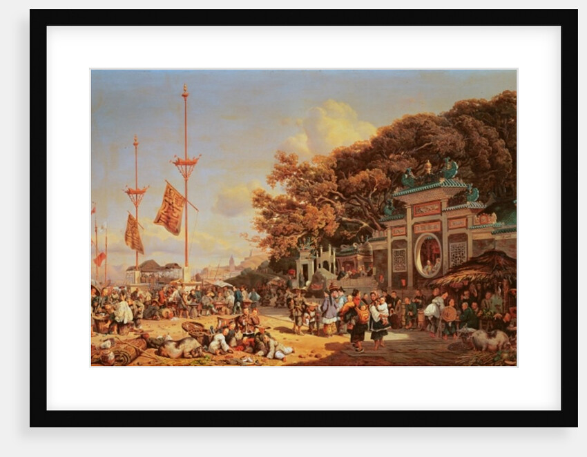 A Market in Macao by Auguste Borget