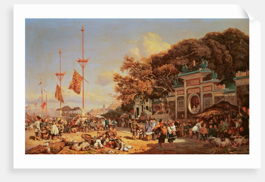 A Market in Macao by Auguste Borget