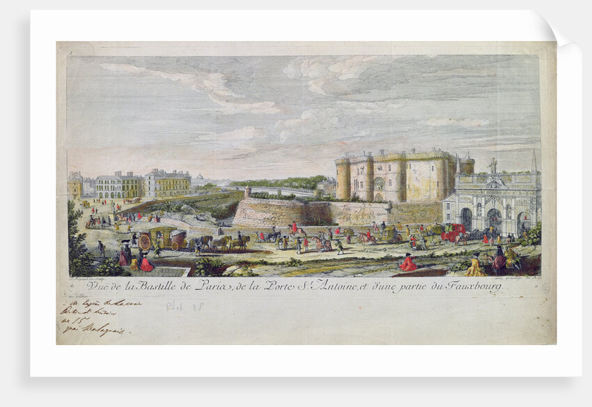 View of the Bastille and the Porte Saint-Antoine by Jacques Rigaud