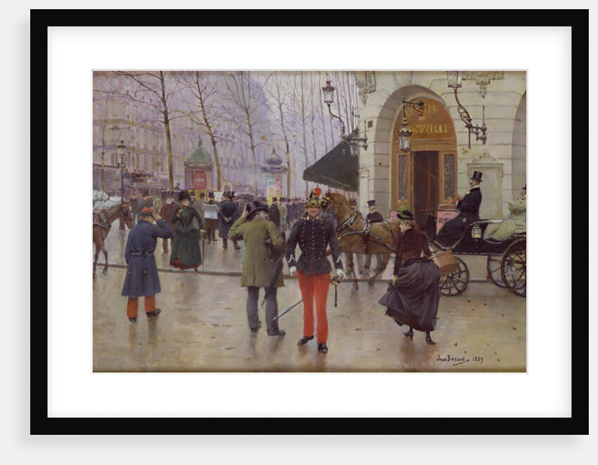 The Boulevard des Capucines and the Vaudeville Theatre, 1889 by Jean Beraud