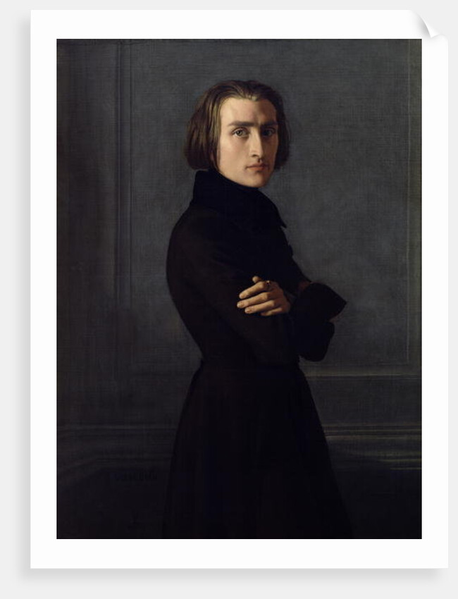 Portrait of Franz Liszt 1839 by Henri (1814-82) Lehmann