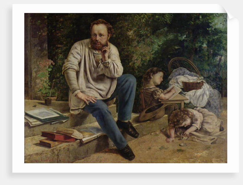 Pierre Joseph Proudhon and his children in 1853 by Gustave Courbet