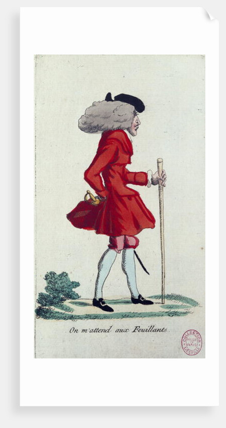 On m'attends aux Feuillants, caricature of the French Revolution, c.1791-92 by French School