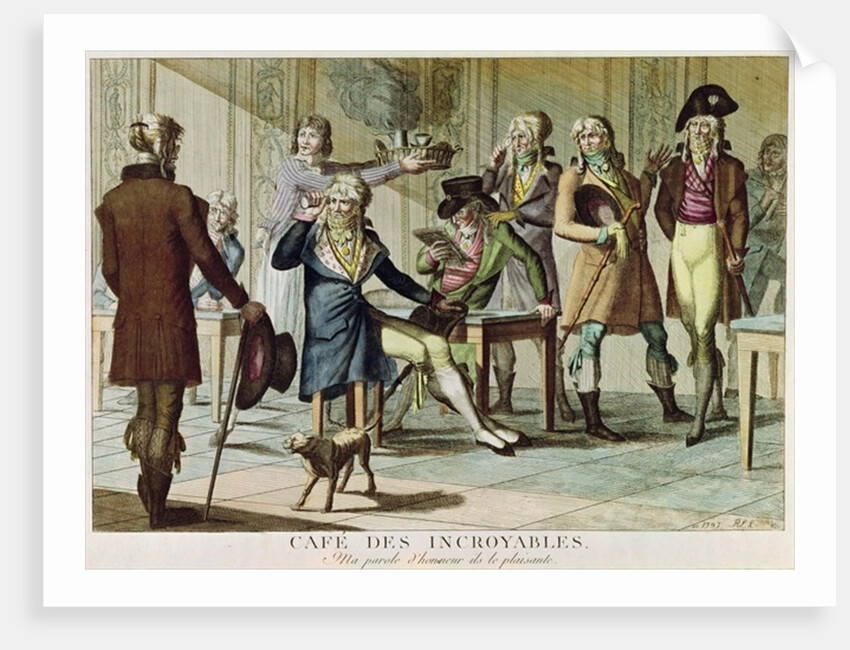 Le Cafe des Incrediables, 1797 by French School