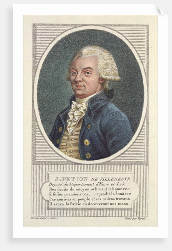 Jerome Petion de Villeneuve by Jean Baptiste Verite