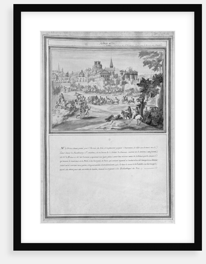 Battle at Porte Sainte-Antoine, 2nd July 1652 by French School