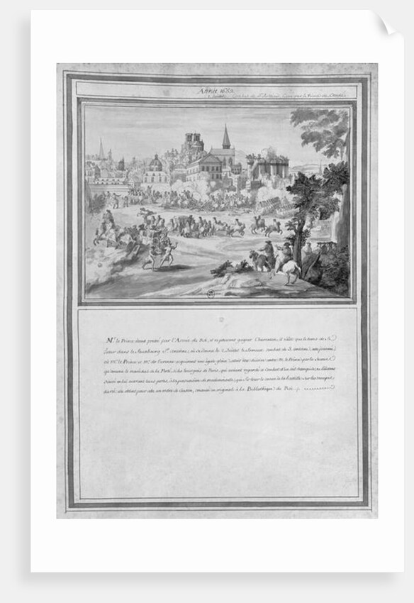 Battle at Porte Sainte-Antoine, 2nd July 1652 by French School