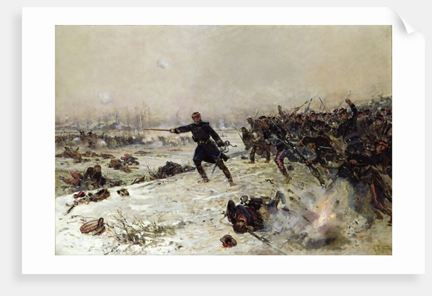Episode of the War of 1870, Battle of Chenebier, 16th January 1871, 1882 by Alphonse Marie de Neuville