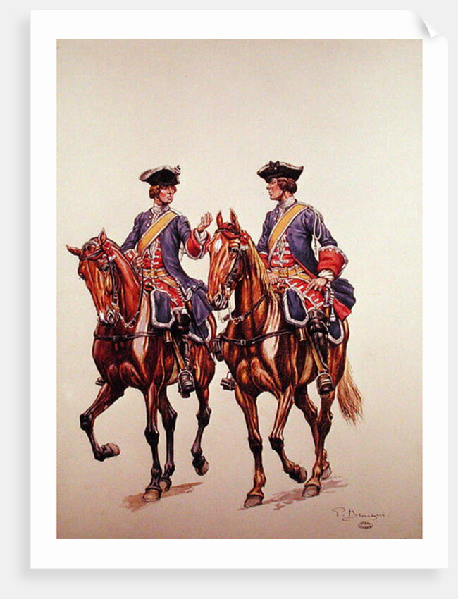 Deputy Sergeant and Archer of the Mounted Police Force of l'Ile de France, c.1750 by P. Benigni