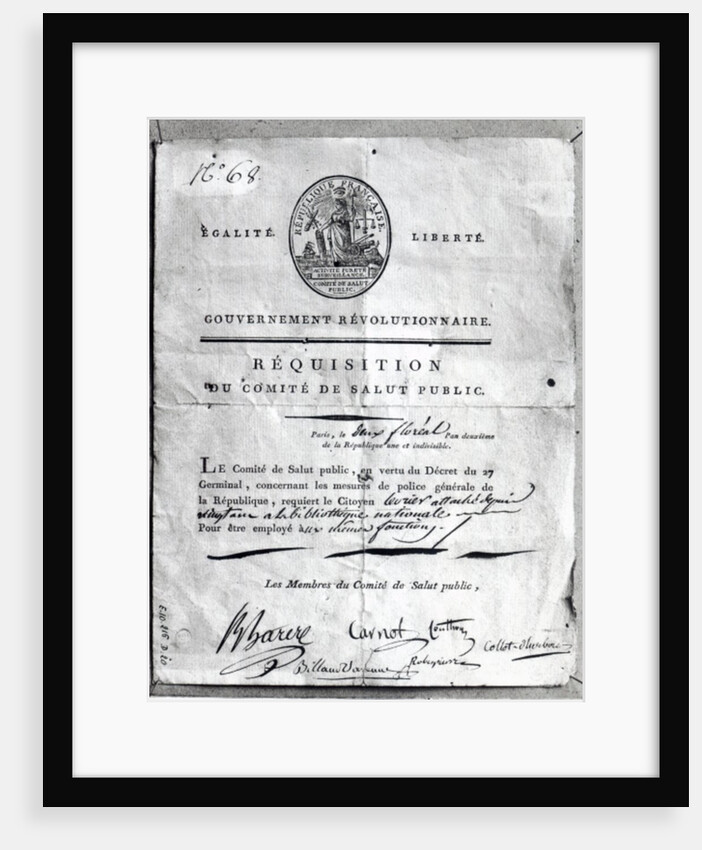 Requisition of the Committee of Public Safety, 1789-99 by French School