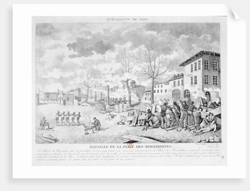 Revolt of the silk workers of Lyon, 22 November 1831, 1832 by Bardoz