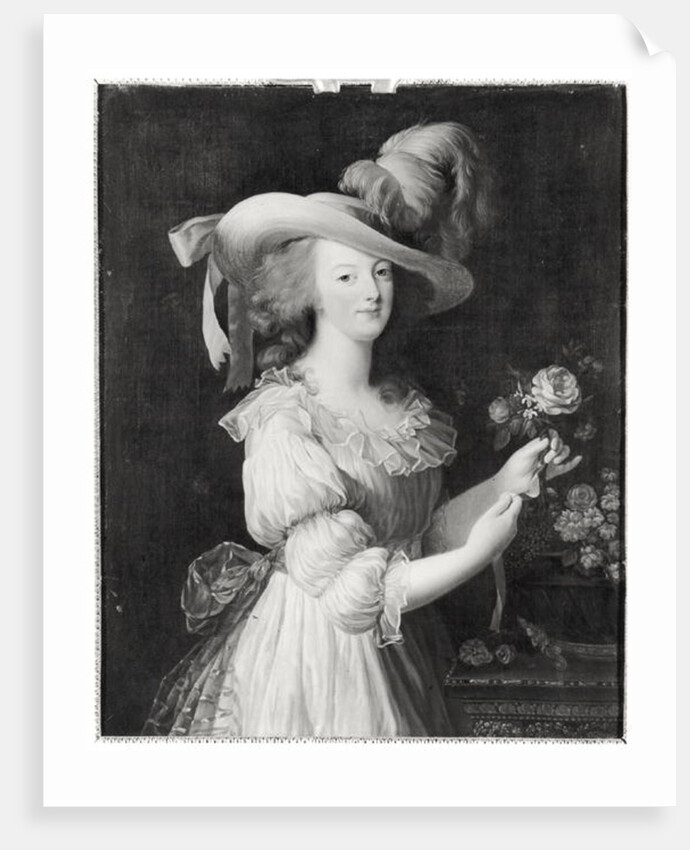 Copy of a Portrait of Marie-Antoinette after 1783 by Elisabeth Louise Vigee-Lebrun