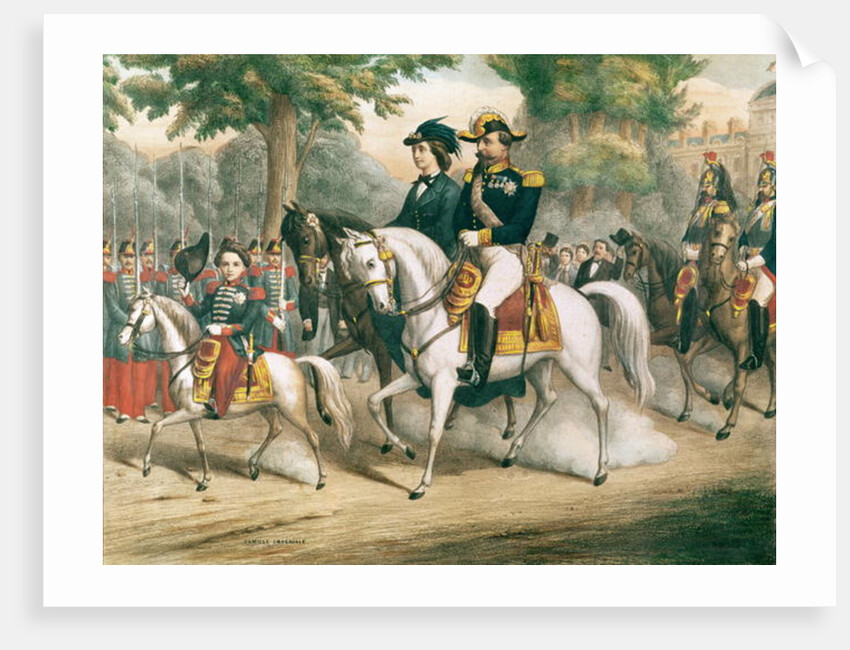 The Imperial Family on Horseback by French School