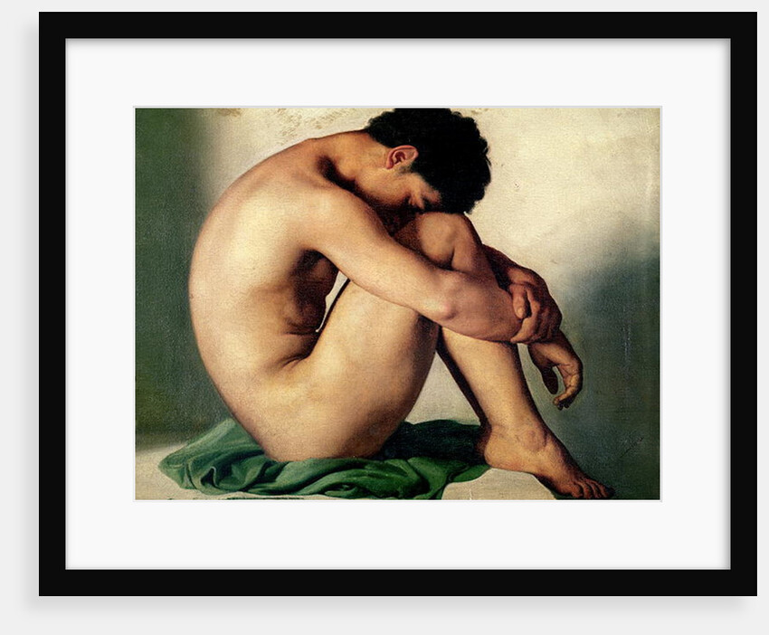 Study of a Nude Young Man, 1836 by Hippolyte Flandrin