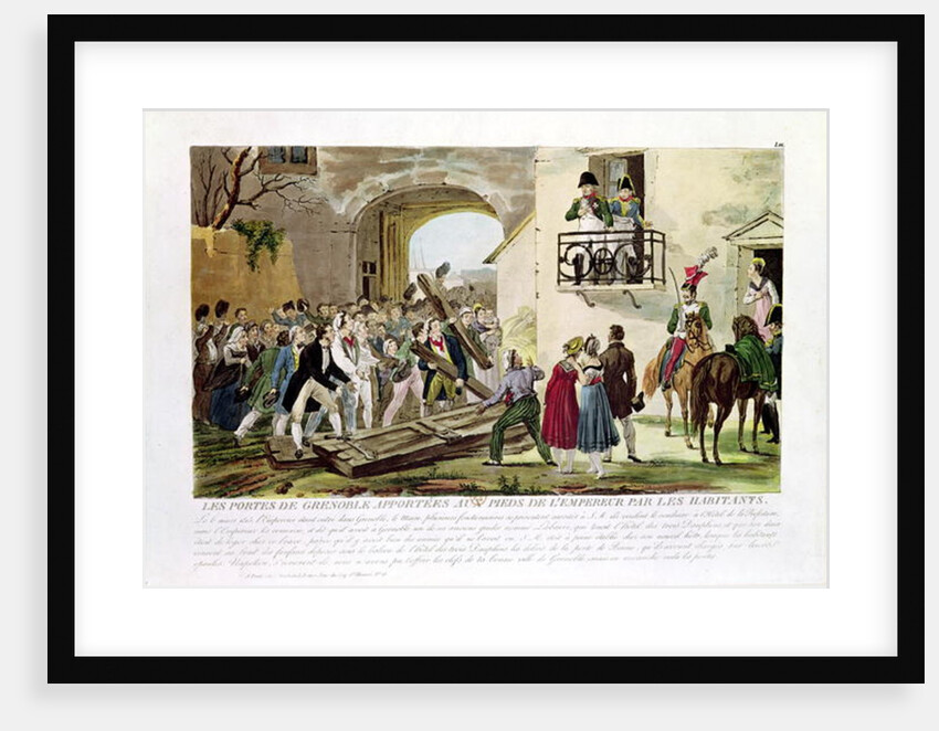 The Inhabitants Depositing the Gates of Grenoble at the Feet of the Emperor, 6th March 1815 by French School