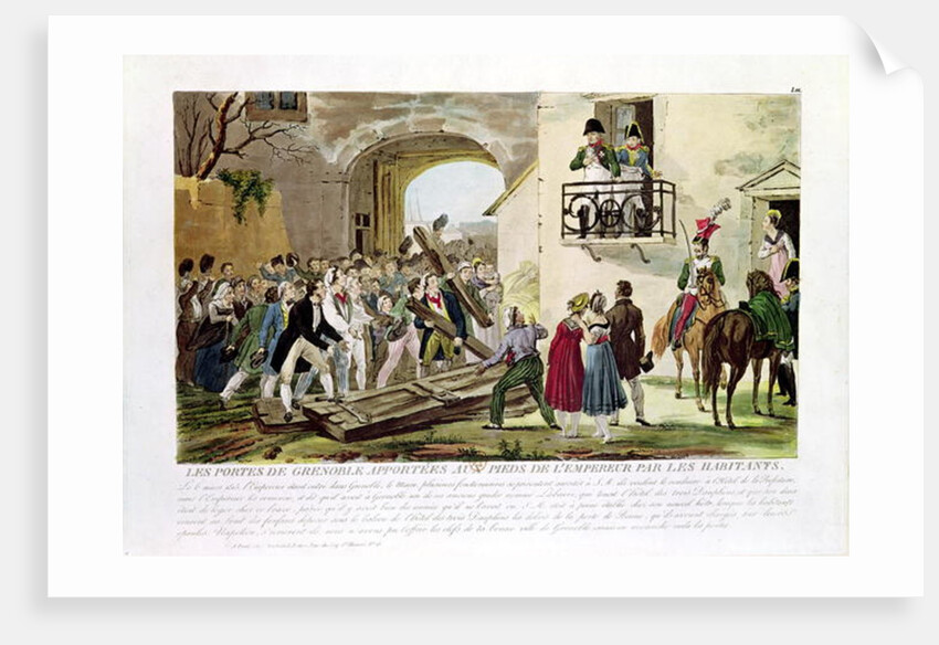 The Inhabitants Depositing the Gates of Grenoble at the Feet of the Emperor, 6th March 1815 by French School