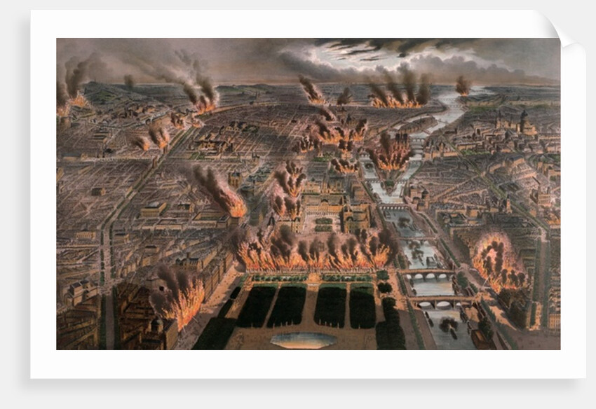 Fires in Paris, 24th-25th May 1871 by Michel Charles Fichot