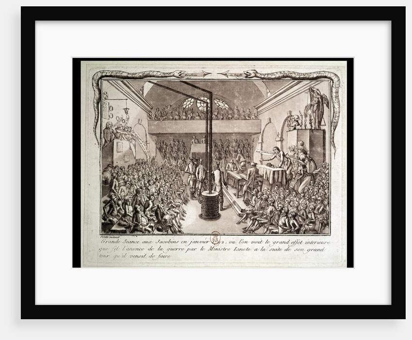 Meeting of the Jacobin Club, January 1792 by Vilette