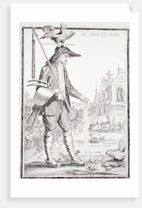 The Village Peasant, Born to Suffer, c.1780 by Nicolas Guerard