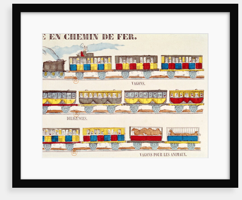 Rail Travel in 1845 by French School