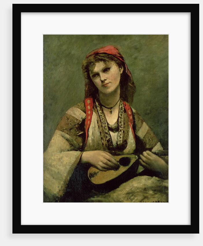 Christine Nilson or The Bohemian with a Mandolin, 1874 by Jean Baptiste Camille Corot