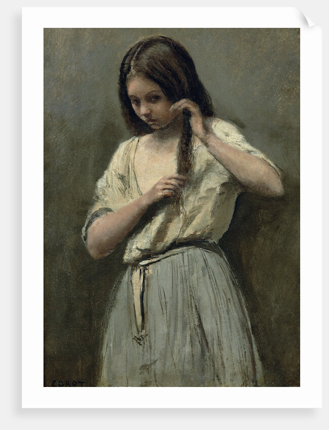 Young Girl at her Toilet, 19th century by Jean Baptiste Camille Corot