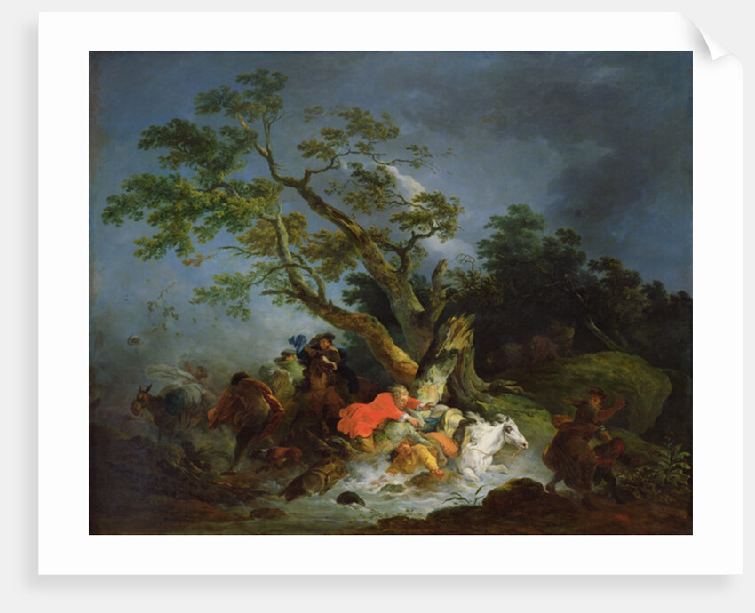 Travellers Caught in a Storm, c.1770 by Philip James de (1740-1812) Loutherbourg