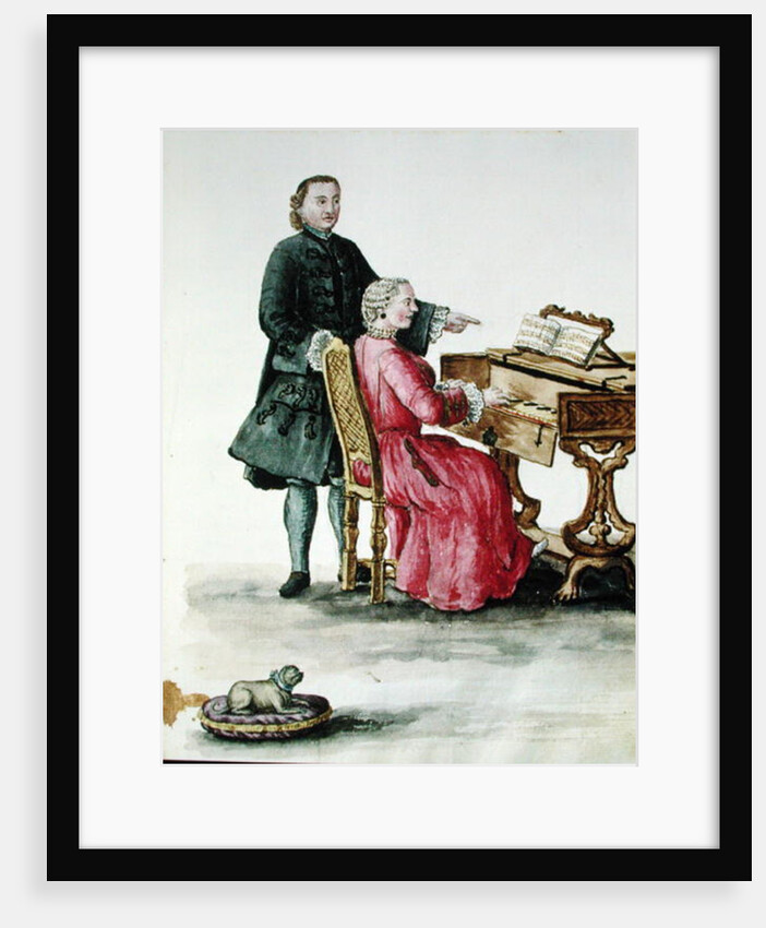 A Singer at the Clavichord with her Teacher by Jan van Grevenbroeck