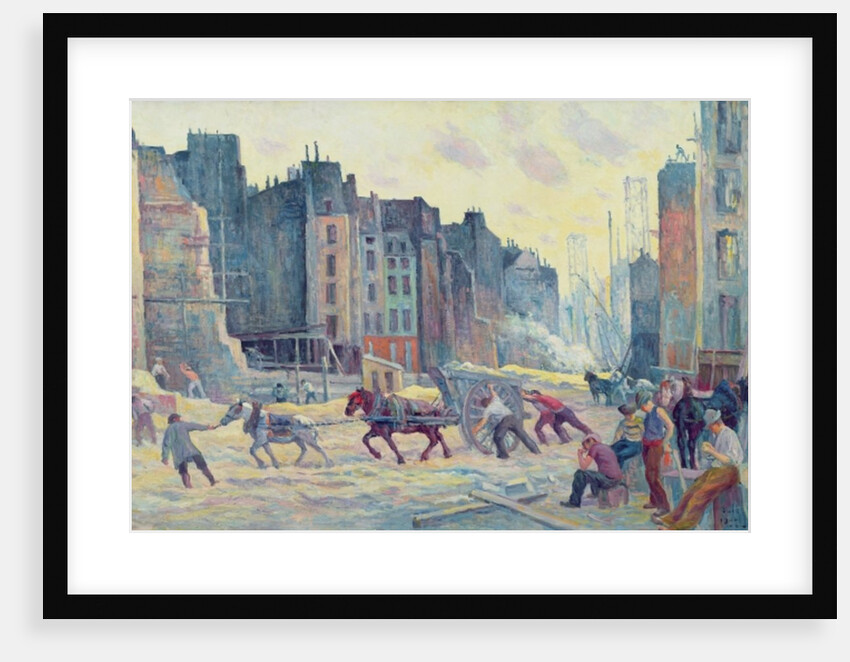 Work in the Rue Reaumur, 1906-08 by Maximilien Luce