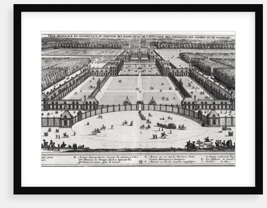 General Perspective View of the Chateau and Gardens of Richelieu by Jean Marot