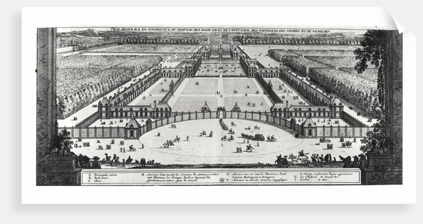 General Perspective View of the Chateau and Gardens of Richelieu by Jean Marot