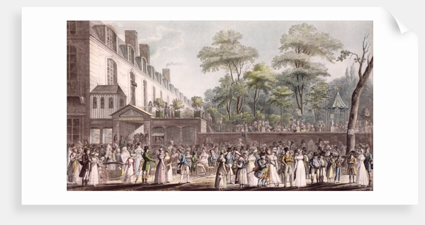 Promenade in the Turkish Garden, Boulevard du Temple, 1810 by Jean Pierre Marie Jazet