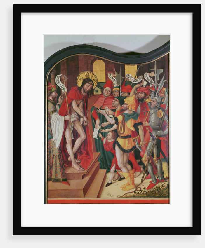Ecce Homo, top of the interior right panel of an altarpiece of the Passion by Master of the Baden Carnation