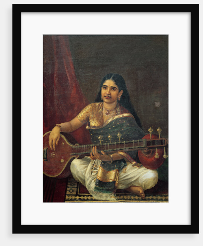 Young Woman with a Veena by Raja Ravi Varma