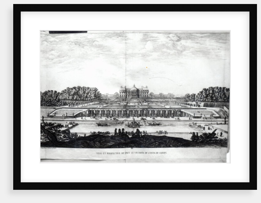 Perspective View of the garden facade of the Chateau of Vaux-le-Vicomte by Israel the Younger Silvestre